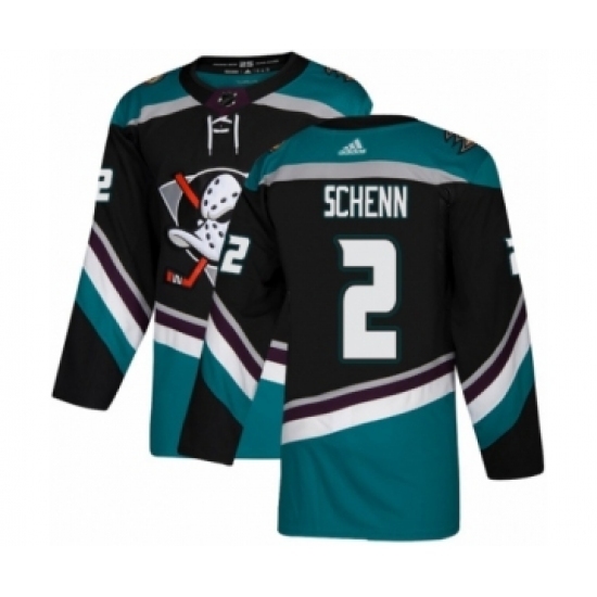 Men's Adidas Anaheim Ducks #2 Luke Schenn Premier Black Teal Alternate NHL Jersey Men's Adidas Anaheim Ducks #2 Luke Schenn Premier Black Teal Alternate NHL Jersey