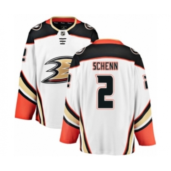 Men's Anaheim Ducks #2 Luke Schenn Authentic White Away Fanatics Branded Breakaway NHL Jersey Men's Anaheim Ducks #2 Luke Schenn Authentic White Away Fanatics Branded Breakaway NHL Jersey