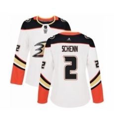 Women's Adidas Anaheim Ducks #2 Luke Schenn Authentic White Away NHL Jersey Women's Adidas Anaheim Ducks #2 Luke Schenn Authentic White Away NHL Jersey