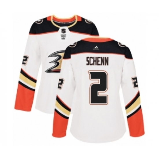 Women's Adidas Anaheim Ducks #2 Luke Schenn Authentic White Away NHL Jersey Women's Adidas Anaheim Ducks #2 Luke Schenn Authentic White Away NHL Jersey