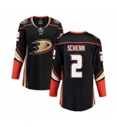 Women's Anaheim Ducks #2 Luke Schenn Authentic Black Home Fanatics Branded Breakaway NHL Jersey