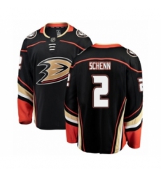 Youth Anaheim Ducks #2 Luke Schenn Authentic Black Home Fanatics Branded Breakaway NHL Jersey