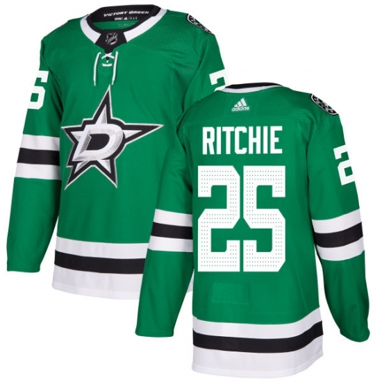 Men's Adidas Dallas Stars #25 Brett Ritchie Authentic Green Home NHL Jersey Men's Adidas Dallas Stars #25 Brett Ritchie Authentic Green Home NHL Jersey