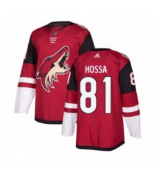 Men's Adidas Arizona Coyotes #81 Marian Hossa Premier Burgundy Red Home NHL Jersey Men's Adidas Arizona Coyotes #81 Marian Hossa Premier Burgundy Red Home NHL Jersey