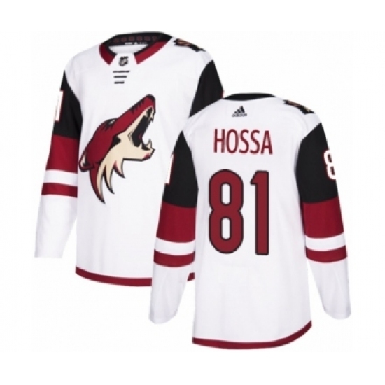 Youth Adidas Arizona Coyotes #81 Marian Hossa Authentic White Away NHL Jersey Youth Adidas Arizona Coyotes #81 Marian Hossa Authentic White Away NHL Jersey