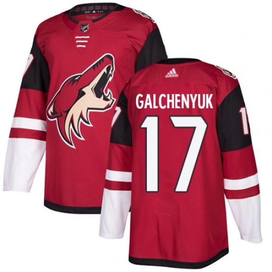 Men's Adidas Arizona Coyotes #17 Alex Galchenyuk Maroon Home Authentic Stitched NHL Jersey Men's Adidas Arizona Coyotes #17 Alex Galchenyuk Maroon Home Authentic Stitched NHL Jersey