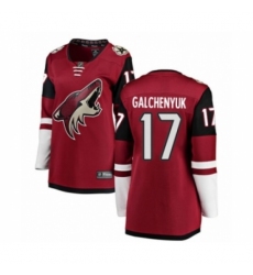 Women's Arizona Coyotes #17 Alex Galchenyuk Authentic Burgundy Red Home Fanatics Branded Breakaway NHL Jersey Women's Arizona Coyotes #17 Alex Galchenyuk Authentic Burgundy Red Home Fanatics Branded Breakaway NHL Jersey