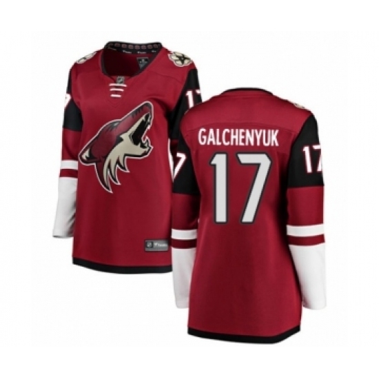 Women's Arizona Coyotes #17 Alex Galchenyuk Authentic Burgundy Red Home Fanatics Branded Breakaway NHL Jersey Women's Arizona Coyotes #17 Alex Galchenyuk Authentic Burgundy Red Home Fanatics Branded Breakaway NHL Jersey