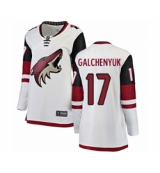Women's Arizona Coyotes #17 Alex Galchenyuk Authentic White Away Fanatics Branded Breakaway NHL Jersey Women's Arizona Coyotes #17 Alex Galchenyuk Authentic White Away Fanatics Branded Breakaway NHL Jersey