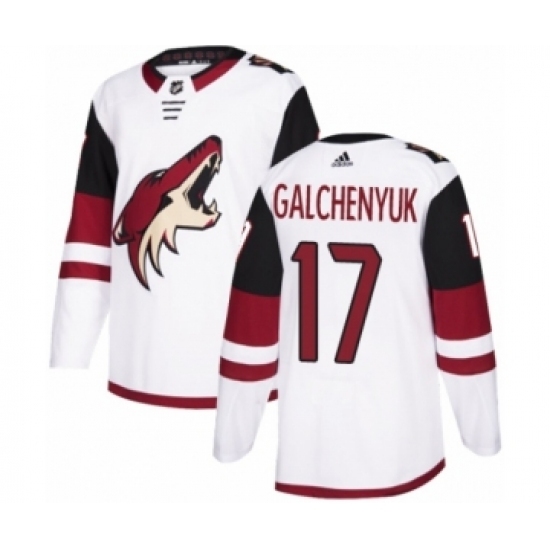 Youth Adidas Arizona Coyotes #17 Alex Galchenyuk Authentic White Away NHL Jersey Youth Adidas Arizona Coyotes #17 Alex Galchenyuk Authentic White Away NHL Jersey