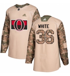 Men's Adidas Ottawa Senators #36 Colin White Camo Authentic 2017 Veterans Day Stitched NHL Jersey