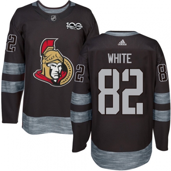 Men's Adidas Ottawa Senators #82 Colin White Authentic Black 1917-2017 100th Anniversary NHL Jersey Men's Adidas Ottawa Senators #82 Colin White Authentic Black 1917-2017 100th Anniversary NHL Jersey