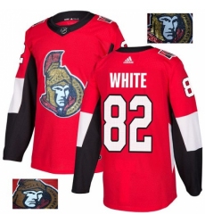 Men's Adidas Ottawa Senators #82 Colin White Authentic Red Fashion Gold NHL Jersey Men's Adidas Ottawa Senators #82 Colin White Authentic Red Fashion Gold NHL Jersey