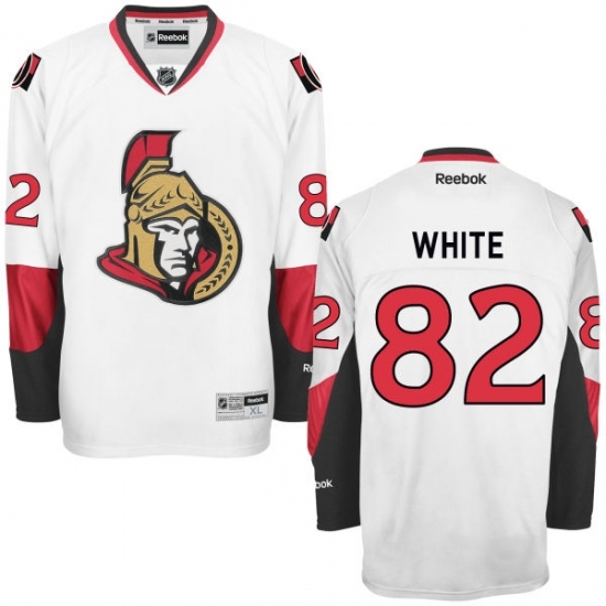 Men's Reebok Ottawa Senators #82 Colin White Authentic White Away NHL Jersey Men's Reebok Ottawa Senators #82 Colin White Authentic White Away NHL Jersey