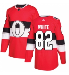 Youth Adidas Ottawa Senators #82 Colin White Authentic Red 2017 100 Classic NHL Jersey