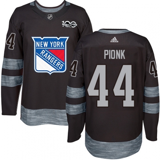 Men's Adidas New York Rangers #44 Neal Pionk Black 1917-2017 100th Anniversary Stitched NHL Jersey Men's Adidas New York Rangers #44 Neal Pionk Black 1917-2017 100th Anniversary Stitched NHL Jersey
