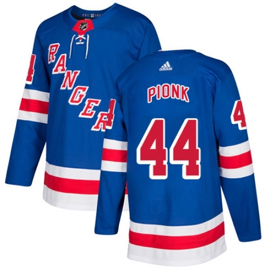 Men's Adidas New York Rangers #44 Neal Pionk Royal Blue Home Authentic Stitched NHL Jersey Men's Adidas New York Rangers #44 Neal Pionk Royal Blue Home Authentic Stitched NHL Jersey