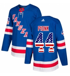 Men's Adidas New York Rangers #44 Neal Pionk Royal Blue Home Authentic USA Flag Stitched NHL Jersey Men's Adidas New York Rangers #44 Neal Pionk Royal Blue Home Authentic USA Flag Stitched NHL Jersey