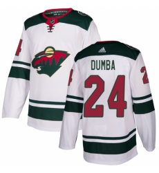 Men's Adidas Minnesota Wild #24 Matt Dumba White Road Authentic Stitched NHL Jersey Men's Adidas Minnesota Wild #24 Matt Dumba White Road Authentic Stitched NHL Jersey