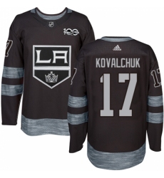 Men's Adidas Los Angeles Kings #17 Ilya Kovalchuk Black 1917-2017 100th Anniversary Stitched NHL Jersey Men's Adidas Los Angeles Kings #17 Ilya Kovalchuk Black 1917-2017 100th Anniversary Stitched NHL Jersey