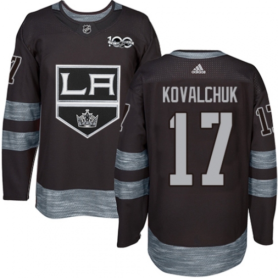 Men's Adidas Los Angeles Kings #17 Ilya Kovalchuk Black 1917-2017 100th Anniversary Stitched NHL Jersey Men's Adidas Los Angeles Kings #17 Ilya Kovalchuk Black 1917-2017 100th Anniversary Stitched NHL Jersey