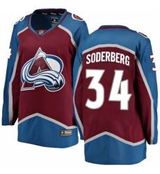 Women's Colorado Avalanche #34 Carl Soderberg Fanatics Branded Maroon Home Breakaway NHL Jersey