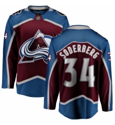 Youth Colorado Avalanche #34 Carl Soderberg Fanatics Branded Maroon Home Breakaway NHL Jersey