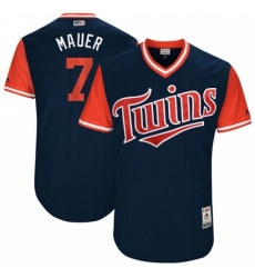 Men's Majestic Minnesota Twins #7 Joe Mauer 
