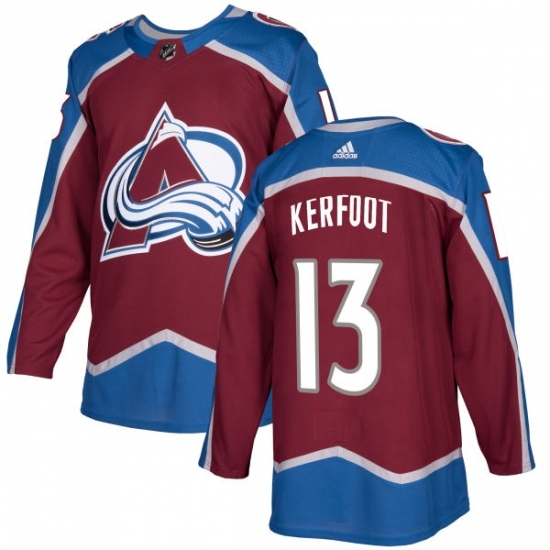 Men's Adidas Colorado Avalanche #13 Alexander Kerfoot Authentic Burgundy Red Home NHL Jersey Men's Adidas Colorado Avalanche #13 Alexander Kerfoot Authentic Burgundy Red Home NHL Jersey