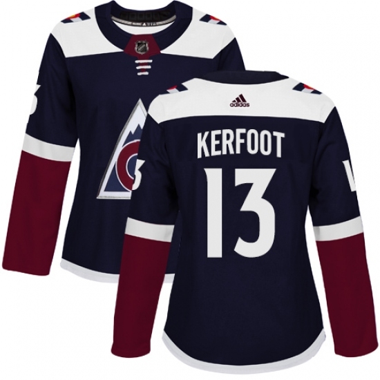 Women's Adidas Colorado Avalanche #13 Alexander Kerfoot Authentic Navy Blue Alternate NHL Jersey Women's Adidas Colorado Avalanche #13 Alexander Kerfoot Authentic Navy Blue Alternate NHL Jersey