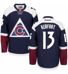 Women's Reebok Colorado Avalanche #13 Alexander Kerfoot Premier Blue Third NHL Jersey
