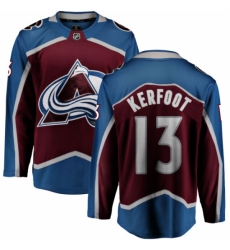Youth Colorado Avalanche #13 Alexander Kerfoot Fanatics Branded Maroon Home Breakaway NHL Jersey