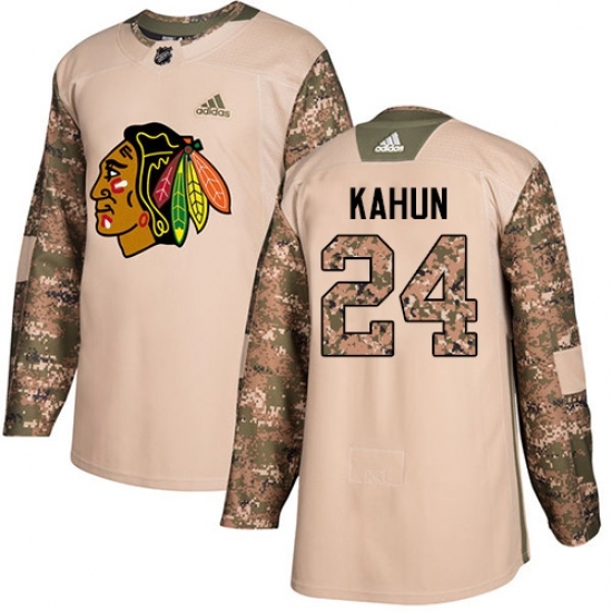 Men's Adidas Chicago Blackhawks #24 Dominik Kahun Camo Authentic 2017 Veterans Day Stitched NHL Jersey Men's Adidas Chicago Blackhawks #24 Dominik Kahun Camo Authentic 2017 Veterans Day Stitched NHL Jersey