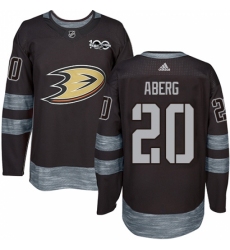 Men's Adidas Anaheim Ducks #20 Pontus Aberg Black 1917-2017 100th Anniversary Stitched NHL Jersey Men's Adidas Anaheim Ducks #20 Pontus Aberg Black 1917-2017 100th Anniversary Stitched NHL Jersey