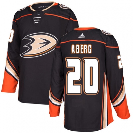 Men's Adidas Anaheim Ducks #20 Pontus Aberg Black Home Authentic Stitched NHL Jersey Men's Adidas Anaheim Ducks #20 Pontus Aberg Black Home Authentic Stitched NHL Jersey
