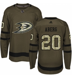 Men's Adidas Anaheim Ducks #20 Pontus Aberg Green Salute to Service Stitched NHL Jersey Men's Adidas Anaheim Ducks #20 Pontus Aberg Green Salute to Service Stitched NHL Jersey