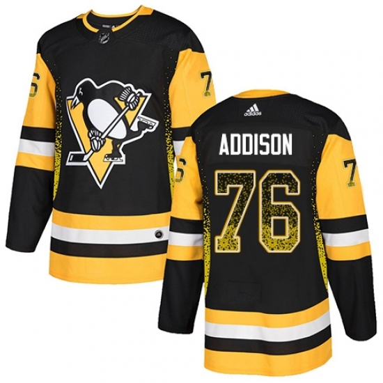Men's Adidas Pittsburgh Penguins #76 Calen Addison Authentic Black Drift Fashion NHL Jersey Men's Adidas Pittsburgh Penguins #76 Calen Addison Authentic Black Drift Fashion NHL Jersey