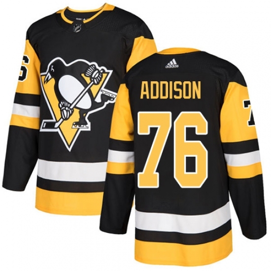 Men's Adidas Pittsburgh Penguins #76 Calen Addison Premier Black Home NHL Jersey Men's Adidas Pittsburgh Penguins #76 Calen Addison Premier Black Home NHL Jersey