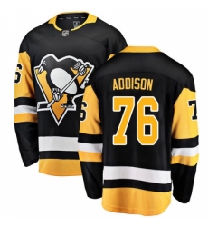 Men's Pittsburgh Penguins #76 Calen Addison Authentic Black Home Fanatics Branded Breakaway NHL Jersey Men's Pittsburgh Penguins #76 Calen Addison Authentic Black Home Fanatics Branded Breakaway NHL Jersey