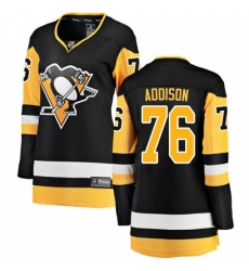 Women's Pittsburgh Penguins #76 Calen Addison Authentic Black Home Fanatics Branded Breakaway NHL Jersey Women's Pittsburgh Penguins #76 Calen Addison Authentic Black Home Fanatics Branded Breakaway NHL Jersey