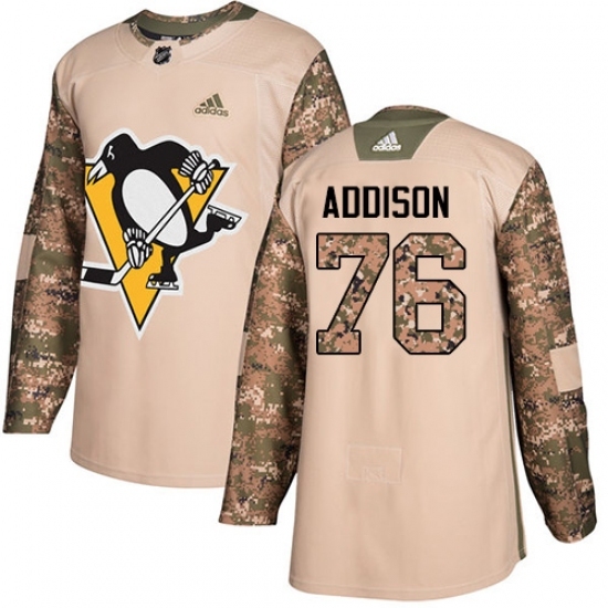 Youth Adidas Pittsburgh Penguins #76 Calen Addison Authentic Camo Veterans Day Practice NHL Jersey Youth Adidas Pittsburgh Penguins #76 Calen Addison Authentic Camo Veterans Day Practice NHL Jersey