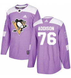 Youth Adidas Pittsburgh Penguins #76 Calen Addison Authentic Purple Fights Cancer Practice NHL Jersey Youth Adidas Pittsburgh Penguins #76 Calen Addison Authentic Purple Fights Cancer Practice NHL Jersey