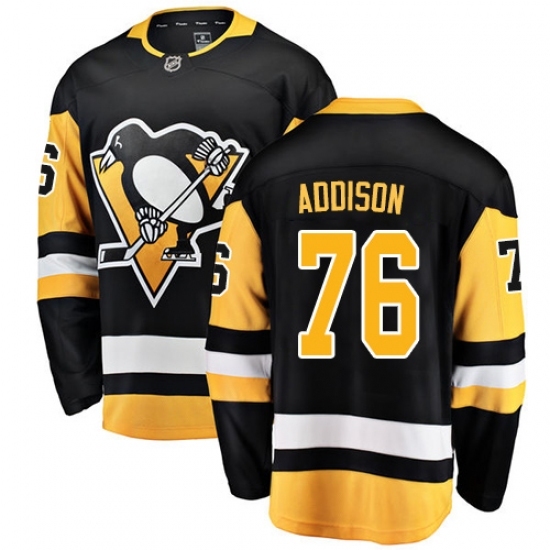 Youth Pittsburgh Penguins #76 Calen Addison Authentic Black Home Fanatics Branded Breakaway NHL Jersey Youth Pittsburgh Penguins #76 Calen Addison Authentic Black Home Fanatics Branded Breakaway NHL Jersey