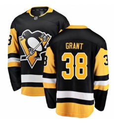 Men's Pittsburgh Penguins #38 Derek Grant Authentic Black Home Fanatics Branded Breakaway NHL Jersey