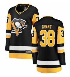 Women's Pittsburgh Penguins #38 Derek Grant Authentic Black Home Fanatics Branded Breakaway NHL Jersey