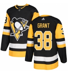 Youth Adidas Pittsburgh Penguins #38 Derek Grant Authentic Black Home NHL Jersey