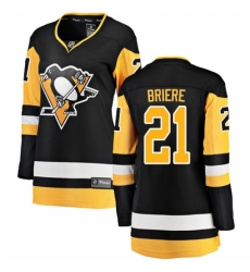 Women's Pittsburgh Penguins #21 Michel Briere Fanatics Branded Black Home Breakaway NHL Jersey