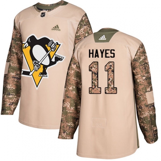 Men's Adidas Pittsburgh Penguins #11 Jimmy Hayes Authentic Camo Veterans Day Practice NHL Jersey Men's Adidas Pittsburgh Penguins #11 Jimmy Hayes Authentic Camo Veterans Day Practice NHL Jersey
