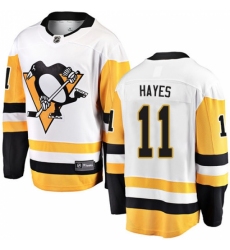 Men's Pittsburgh Penguins #11 Jimmy Hayes Authentic White Away Fanatics Branded Breakaway NHL Jersey Men's Pittsburgh Penguins #11 Jimmy Hayes Authentic White Away Fanatics Branded Breakaway NHL Jersey
