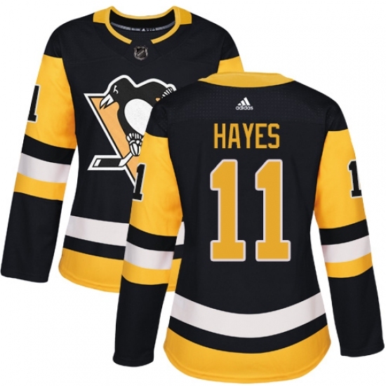 Women's Adidas Pittsburgh Penguins #11 Jimmy Hayes Authentic Black Home NHL Jersey Women's Adidas Pittsburgh Penguins #11 Jimmy Hayes Authentic Black Home NHL Jersey
